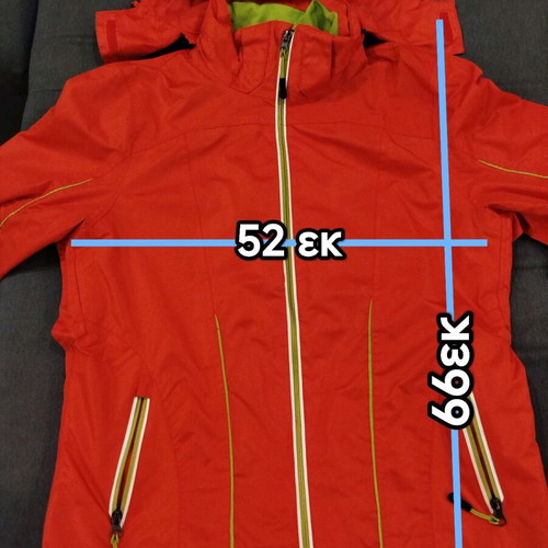 Crivit ski jacket used, red, size M