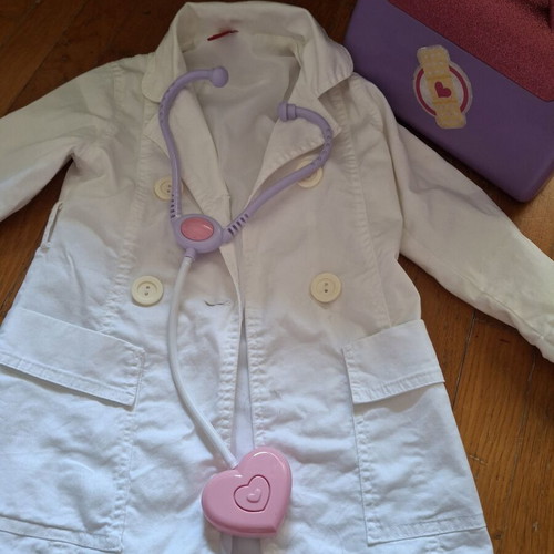 The Little Doctor children's doctor costume with stethoscope and case