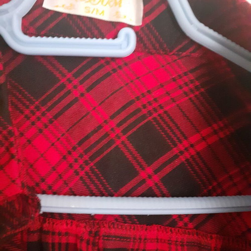 Plaid women's shirt new, red black, size M