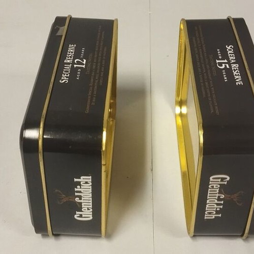 Glenfiddich metal boxes used, set of 2 pieces