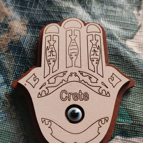 Hamsa wooden magnet with eye, like new