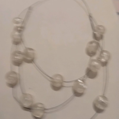 Multistrand necklace with transparent beads vintage style like new