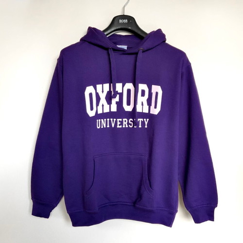 Oxford University men's hoodie sweatshirt new, size M, purple