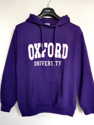 Oxford University Ανδρικό φούτερ με κουκούλα καινούργιο, μέγεθος Μ, μωβ