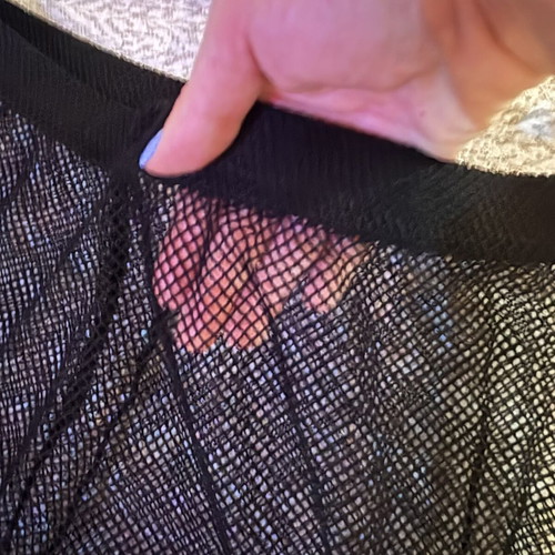 Sinsay black beach mesh pants, semi-transparent, size L