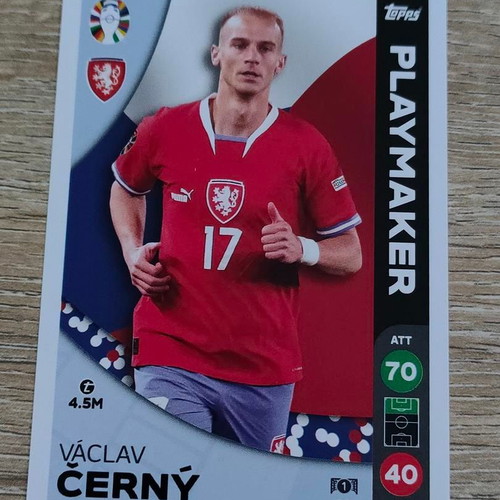 Playmaker 17 Václav Černý Czech Republic Euro 2024 card like new