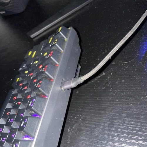 Mechanical Gaming Keyboard White Shark wired with blue switches customized RGB like new