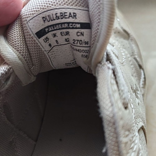 Pull & Bear beige sneakers size 42 like new