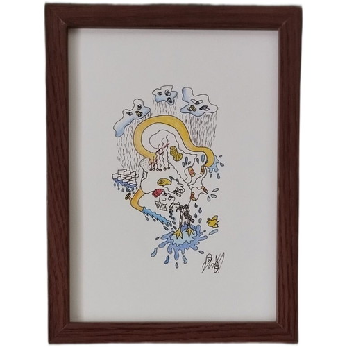 The Purification of Water original artwork with frame new