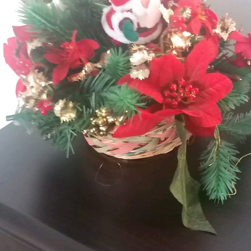 Decorative Christmas basket new, tabletop