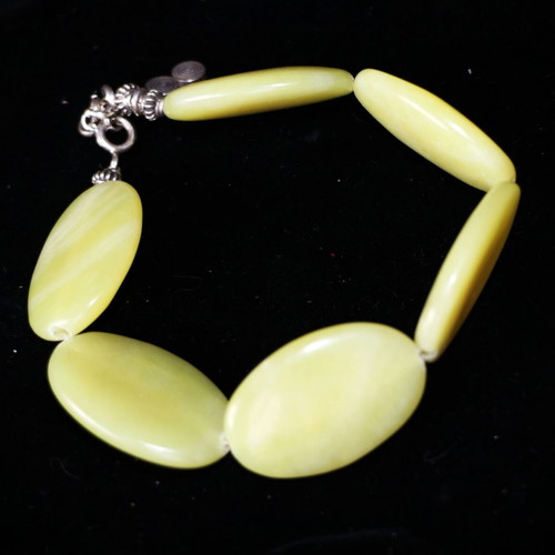 Bracelet genuine agate and 925 sterling silver new
