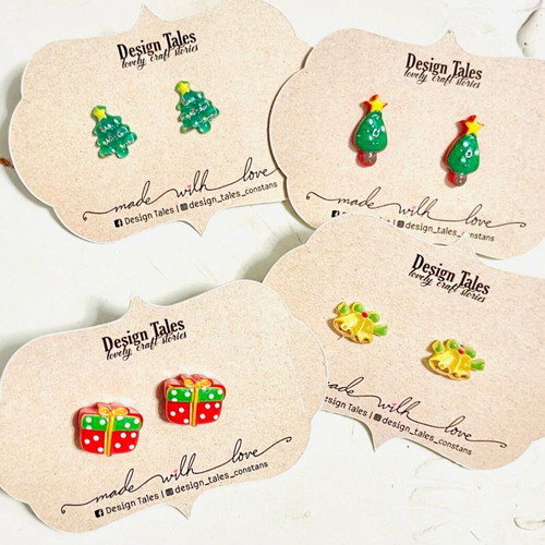 Children's earrings new, set with various designs
