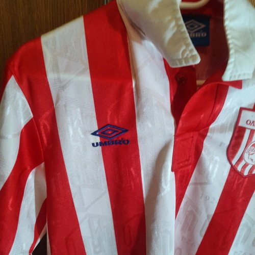 Olympiakos Retro Umbro Jersey Large like new