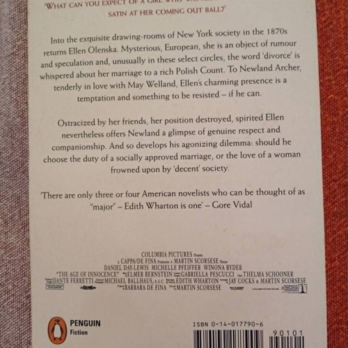 The Age of Innocence book by Edith Wharton, English edition