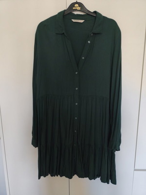 Stradivarius green long shirt dress like new, size L