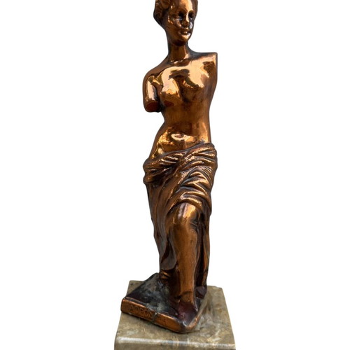 Aphrodite bronze decorative statue used, marble base