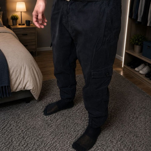 Lager157 cargo pants black like new, size M and L