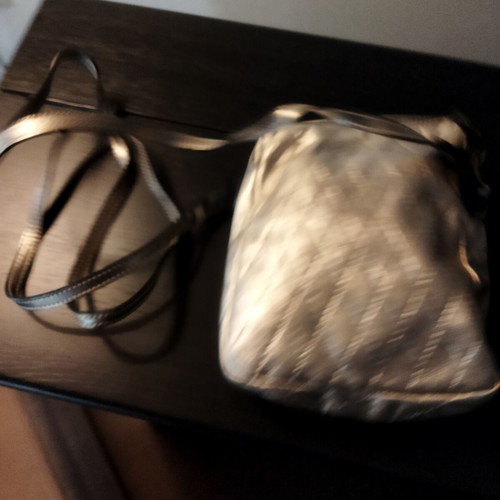 KEM crossbody bag metallic gold quilted
