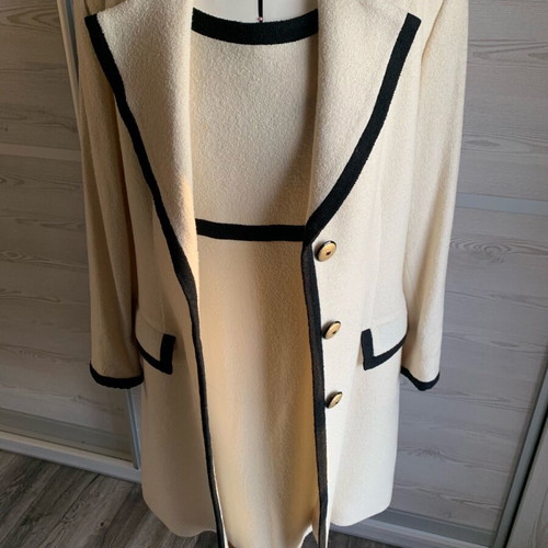 Manto Set with Bouclé Wool Dress like new, size 50