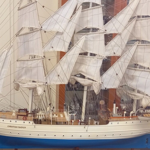 Handmade wooden ship Christian Radich like new