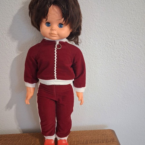 German doll 60cm used with walking mechanism and crying feature