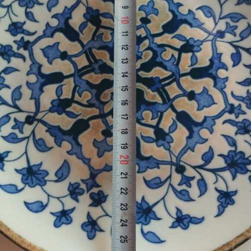 Kütahya Porselen Tile Legacy porcelain plate set of 3, like new