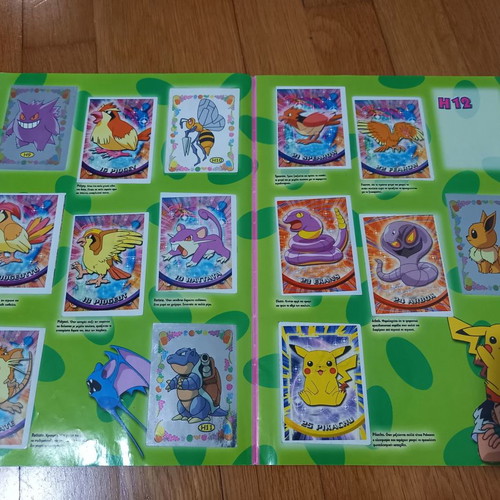 Collectible Pokemon sticker album like new, nearly complete