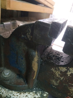 Steel vise used