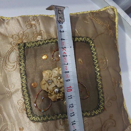 Vintage decorative pillow used with embroidery and beads