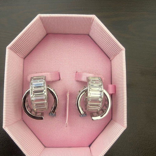 Swarovski earrings new, gray