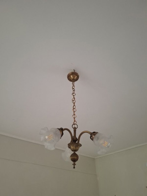 Handmade postwar chandelier
