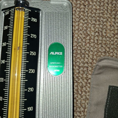 Vintage ALPK2 Japan sphygmomanometer used, traditional tabletop