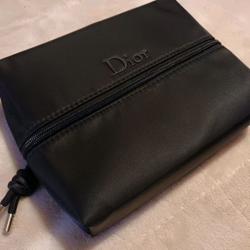 Dior cosmetic pouch new, black and silver, practical design