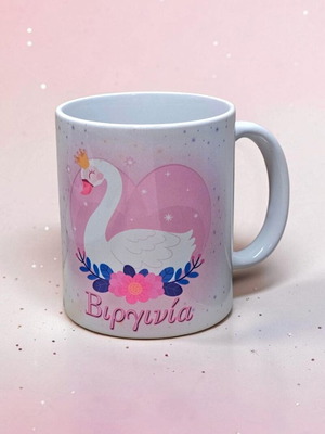 Virginia coffee mug with swan design