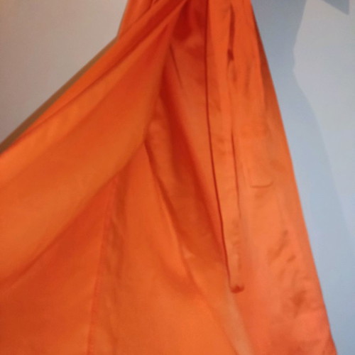 Women's dress new orange with belt and front slit