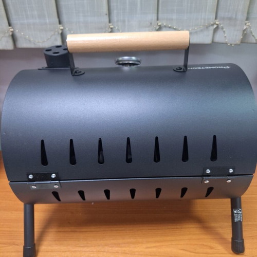 Portable grill with two cooking surfaces new