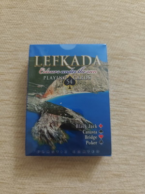 Lefkada Playing Cards sealed with scenic island landscapes