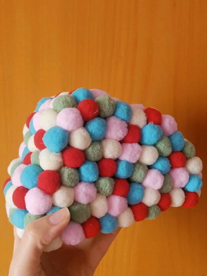 Cloud Piggy Bank Handmade New with Pom Poms