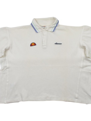 Ellesse vintage boxy fit tennis polo shirt used, size XL for women