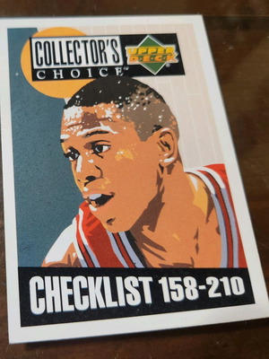 1994-95 Upper Deck Collector's Choice International Spanish Checklist 158-210 B.J. Armstrong card like new