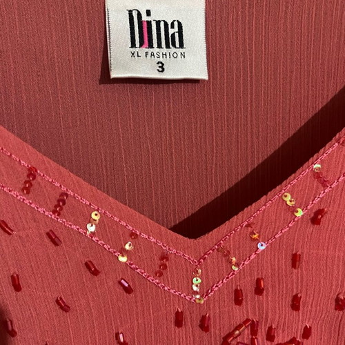 Muslin blouse and coral top set XL Dina like new