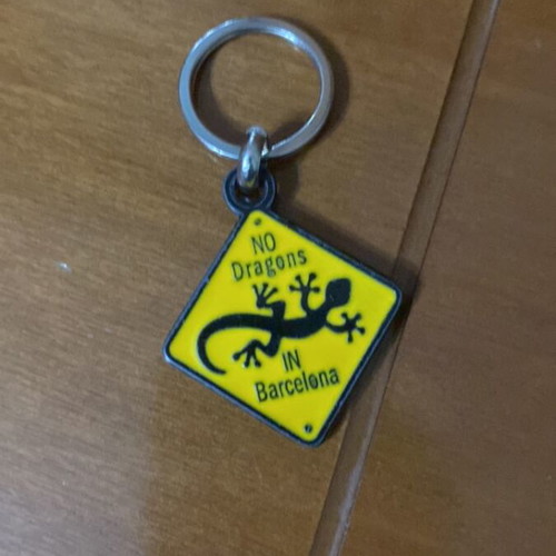 Keychain new black and yellow