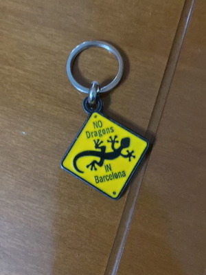 Keychain new black and yellow
