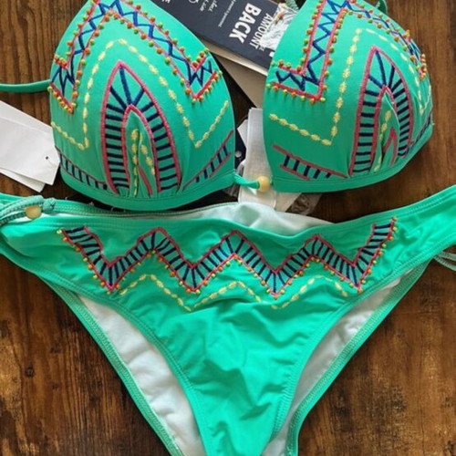 Beachlife Aqua Green Bikini Set, Size L