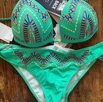 Beachlife Aqua Green Bikini Set, Size L