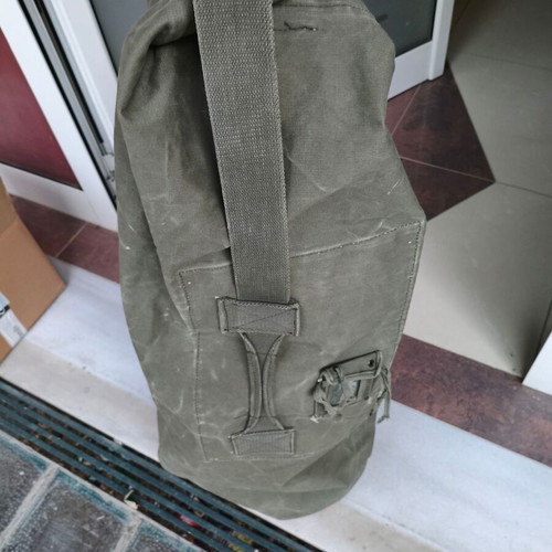 Στρατιωτικός καμβάς σάκος "λουκάνικο" μεταχειρισμένος, φαιοπράσινος