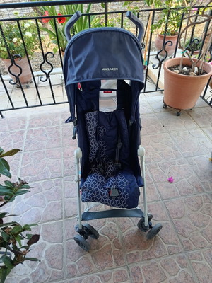 Pali wooden crib with storage and Maclaren baby stroller like new