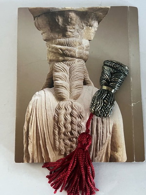 Vildiridis Caryatid Silver 925 Pin like new, braid design
