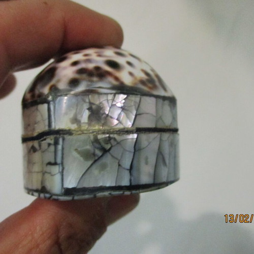 Handmade Cowrie & Abalone box like new