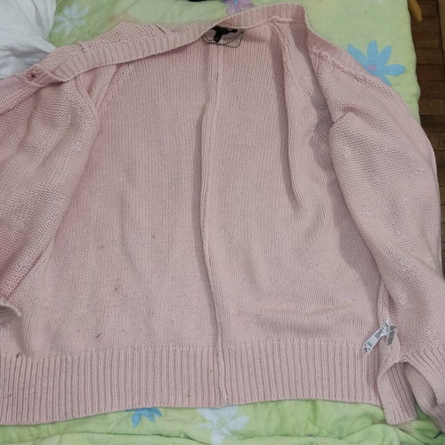 Juicy Couture pink cardigan used, size large, with beads